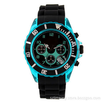 Fashionable Plastic Watch with Multifunction Movement